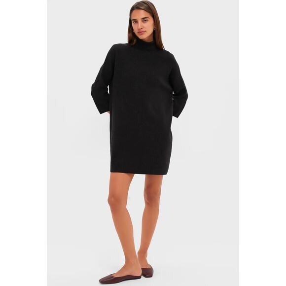 NWOT Pomander Place Noir Vivianne Sweater Dress Black Shimmer Turtleneck Cozy - Picture 3 of 16